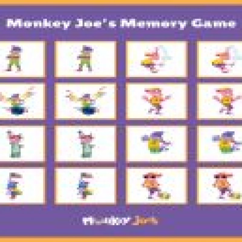 Coloring sheet - Monkey Joe's Memory Game