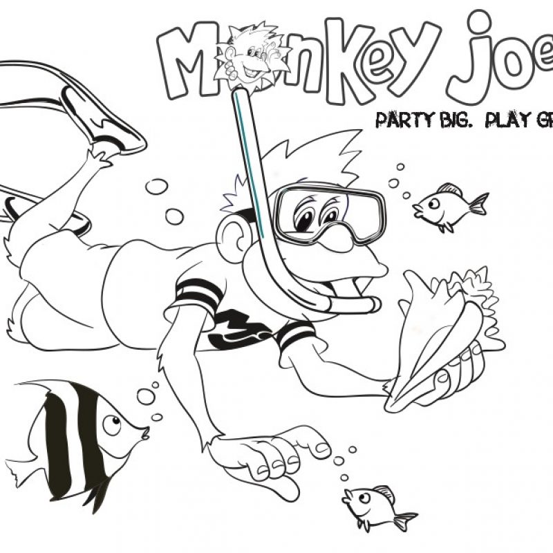 Coloring sheet - Monkey Joe Diver