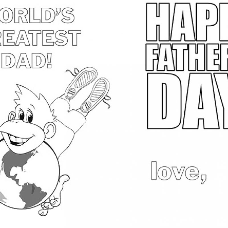 Coloring sheet - Father's Day - 2 sided