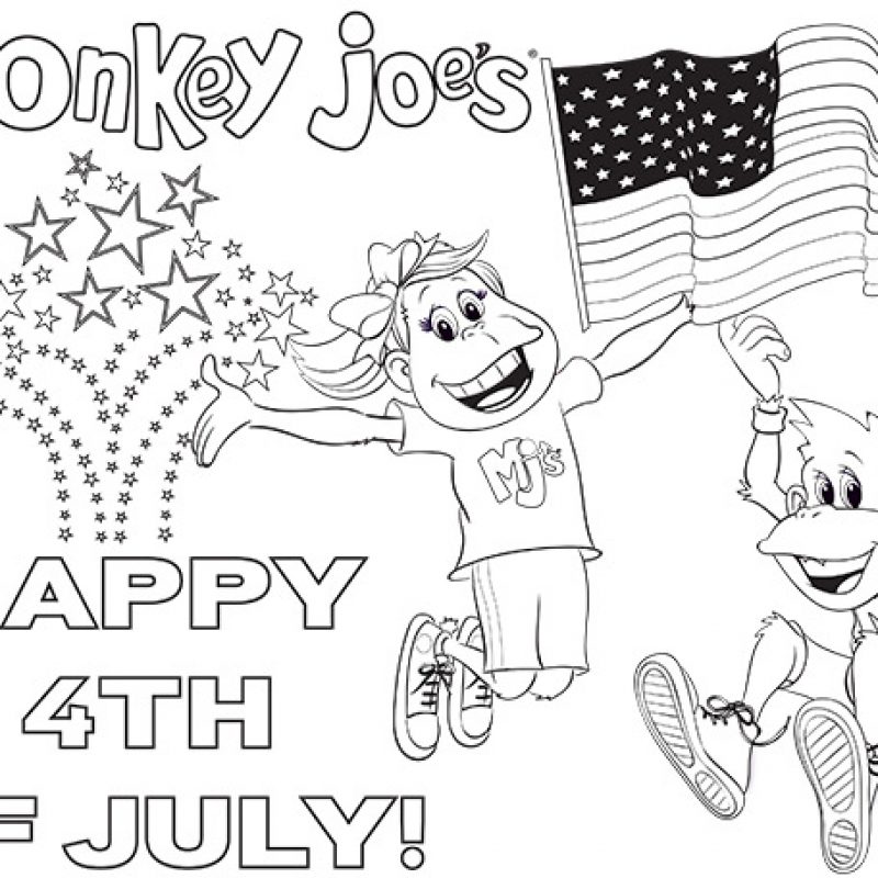 Coloring sheet - 4th of July - 2 sided