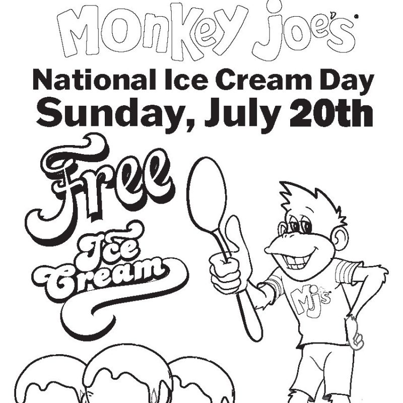 Coloring sheet - National Ice Cream Day 2025